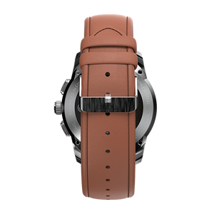 NoiseFit Fusion Hybrid Smart Watch with Leather Strap