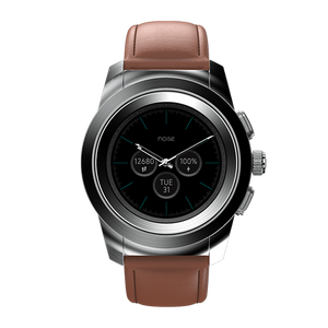 NoiseFit Fusion Hybrid Smart Watch with Leather Strap